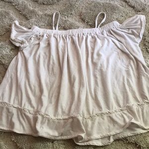 Tucker+Tate off shoulder white top (w/ straps) (L)